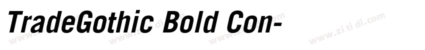 TradeGothic Bold Con字体转换